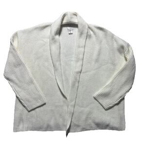 Joie Ivory Shawl Collar Cardigan Womens Sweater Sz M